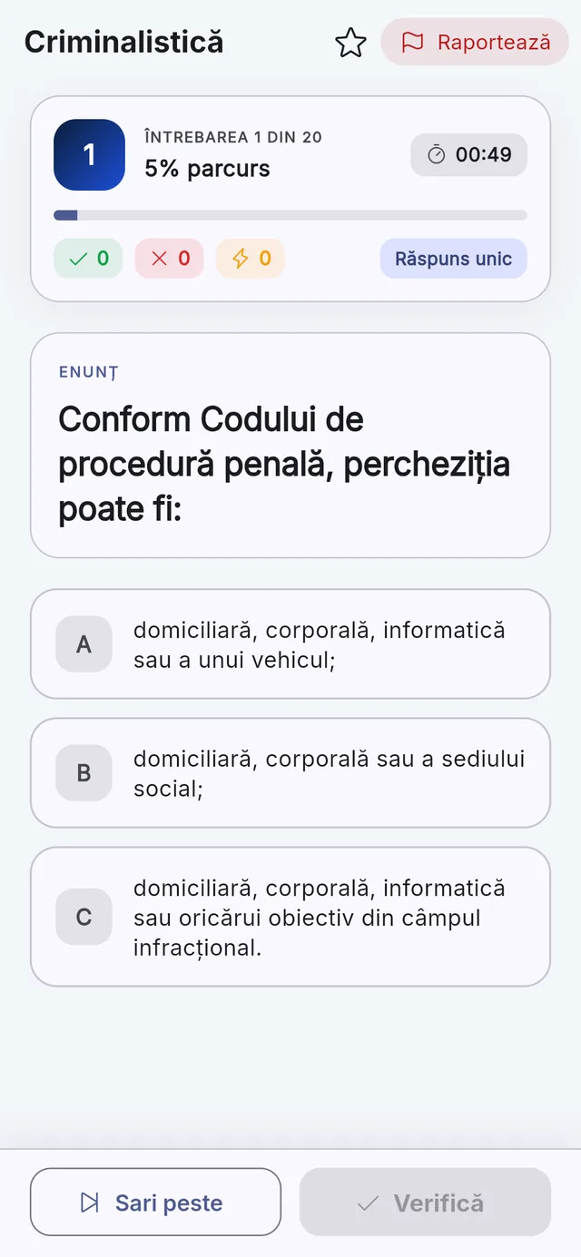 Grilă cu verificare și explicație în GrileMAI